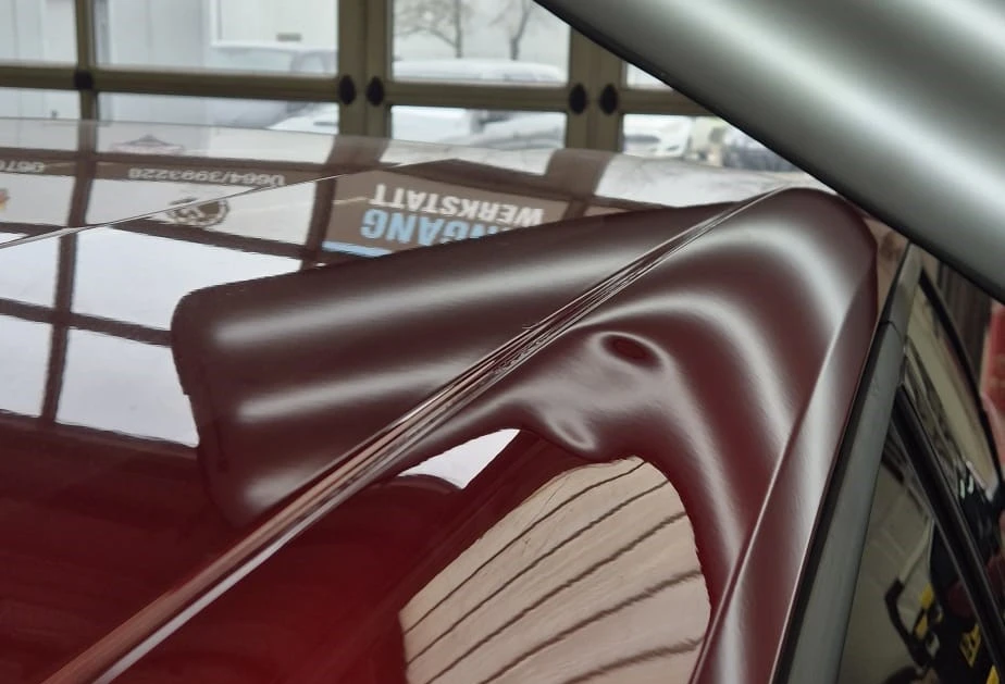 Seitliche Delle vorher