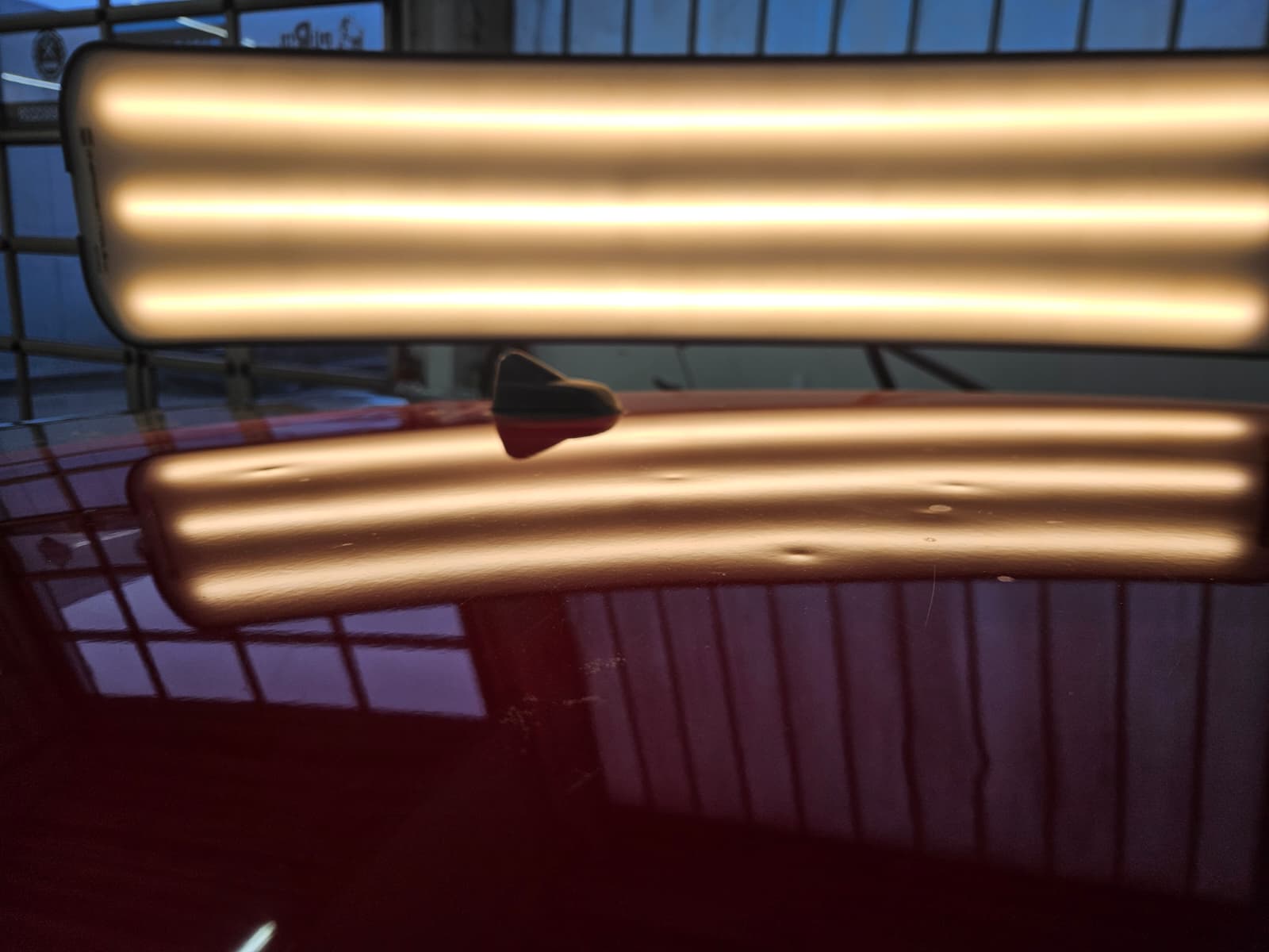 Seitliche Delle vorher